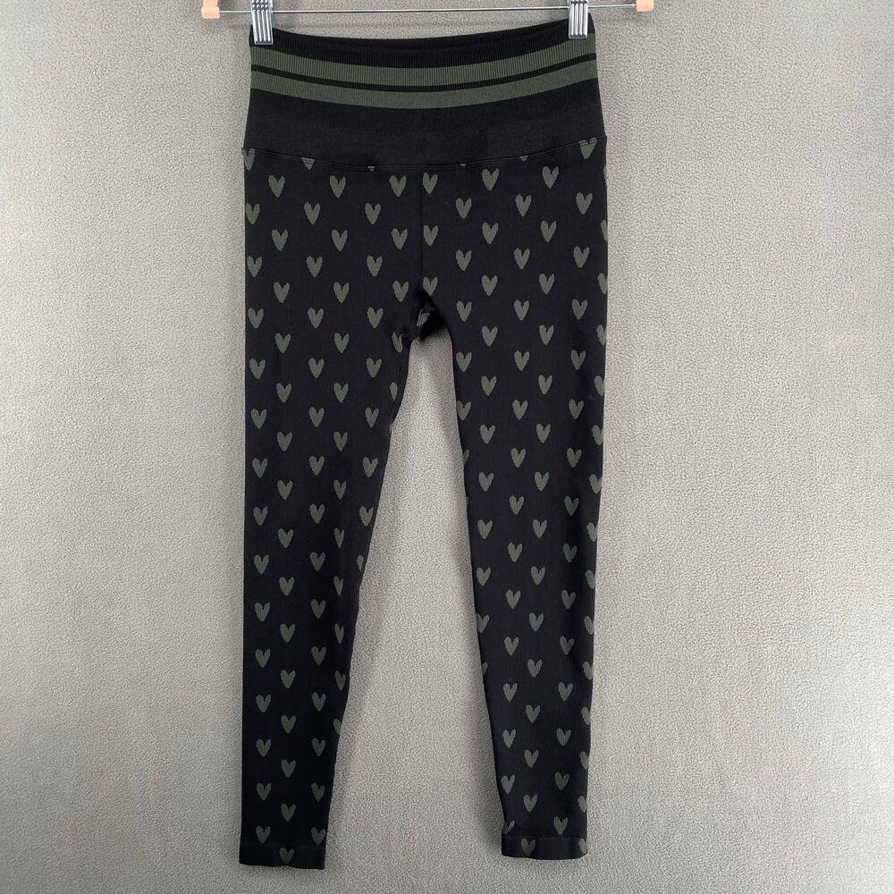 Spiritual Gangster Love Sculpt Jacquard Leggings Womens M/L Black Sporty‎